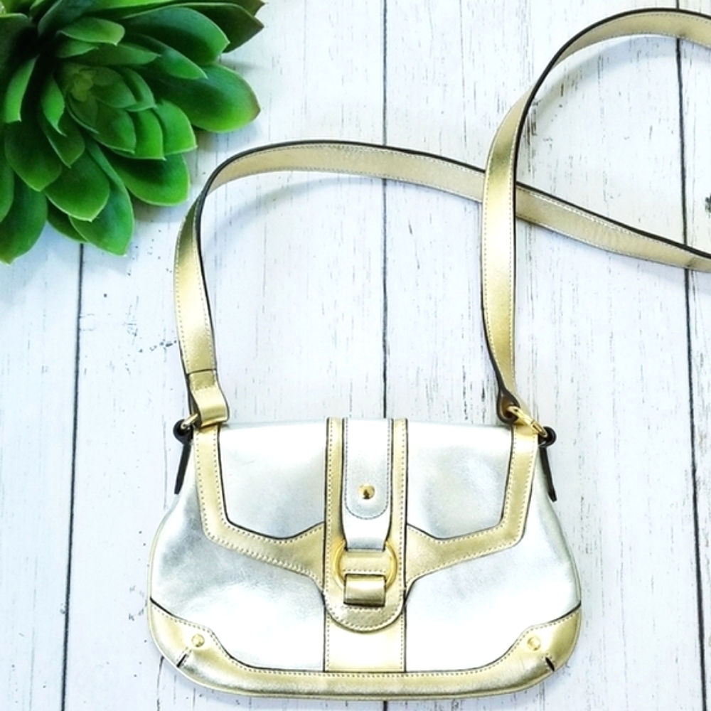 Leather Matalic Crossbody Purse